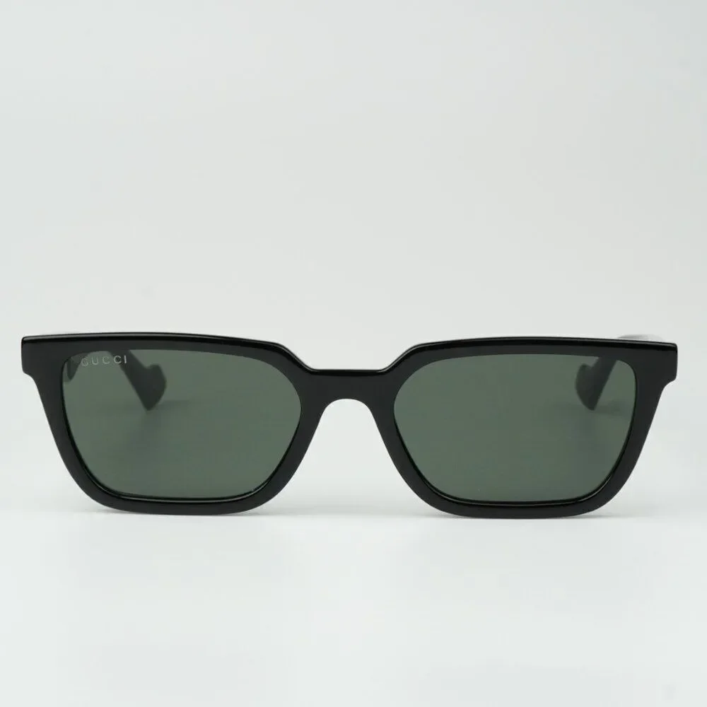 NEW Gucci GG1539S 001 Black Grey Unisex Rectangle Sunglasses GG 1539S